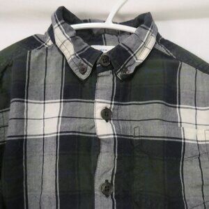 KRU | 4T | Classic Casual Plaid Long Sleeve Button-Up Shirt | Pocket